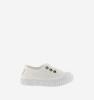 White Elastic Canvas Shoe