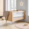 Small Bedroom Bosque Natural Oak Extendable Bed 140cm & Chest of Drawers