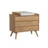 Small Vintage Bedroom Scalable Bed and Chest of Drawers