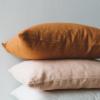 Caramel Washed Linen Cushion