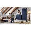Large Bedroom Milenne Blue Bed, Chest of Drawers and Wardrobe