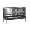Small Paris Canne Anthracite Bedroom, Bed and Dresser