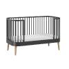 Small Paris Canne Anthracite Bedroom, Bed and Dresser