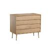 Large Bedroom Bosque Natural Oak Extendable Bed 140 cm, Chest of Drawers and Wardrobe