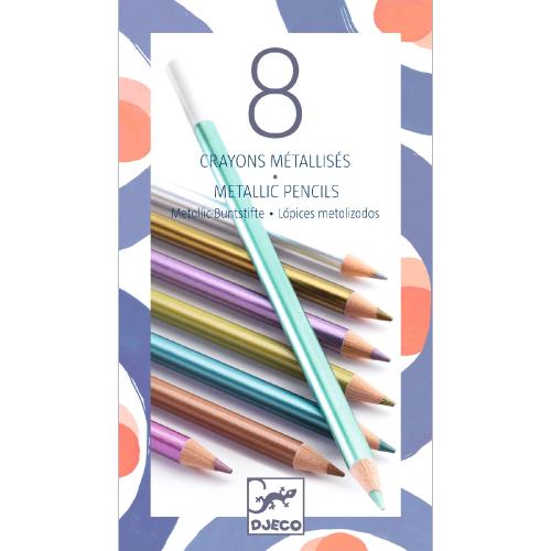 8 crayons métalliques