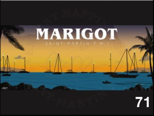 Affiche Marigot Sunset Encadrée