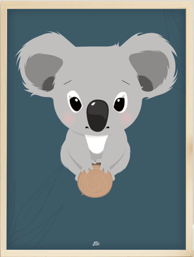 Affiche Koala Bleu
